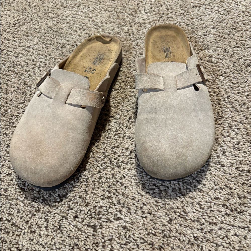 Birkenstock Beige Suede Loafers